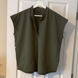 Figs Moss Rafaela - Mandarin Collar Scrub Top